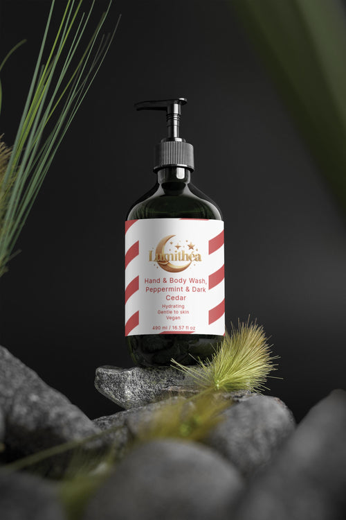 Hand & Body Wash, Peppermint & Dark Cedar